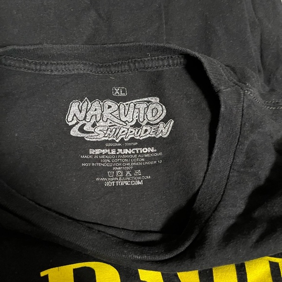 Naruto black T-Shirt anime retro - Picture 3 of 7